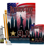 We Will Never Forget - Military Americana Vertical Impressions Decorative Flags HG108443 Made In USA