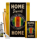 Home Sweet Vietnam - Military Americana Vertical Impressions Decorative Flags HG108449 Made In USA