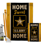 Home Sweet US Army - Military Americana Vertical Impressions Decorative Flags HG108450 Made In USA