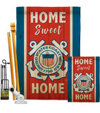 Home Sweet Coast Guard - Military Americana Vertical Impressions Decorative Flags HG108453 Made In USA