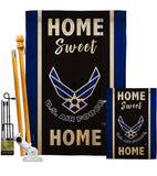 Home Sweet Air Force - Military Americana Vertical Impressions Decorative Flags HG108454 Made In USA