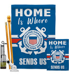 Home is Where Coast Guard - Military Americana Vertical Impressions Decorative Flags HG108459 Made In USA