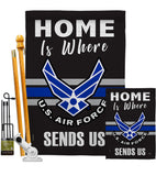 Home is Where Air Force - Military Americana Vertical Impressions Decorative Flags HG108460 Made In USA