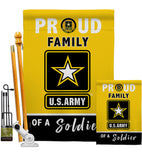 Proud Family Soldier - Military Americana Vertical Impressions Decorative Flags HG108462 Made In USA