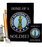 Home of National Guard Soldier - Military Americana Vertical Impressions Decorative Flags HG108468 Made In USA