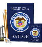 Home of Navy Sailor - Military Americana Vertical Impressions Decorative Flags HG108471 Made In USA