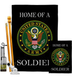 Home of Army Soldier - Military Americana Vertical Impressions Decorative Flags HG108472 Made In USA