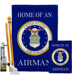 Home of Airman - Military Americana Vertical Impressions Decorative Flags HG108475 Made In USA