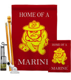 Home of Marine Dog - Military Americana Vertical Impressions Decorative Flags HG108476 Made In USA