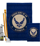 Proud Aunt Airman - Military Americana Vertical Impressions Decorative Flags HG108487 Made In USA