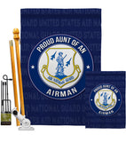 Air Force Proud Aunt Airman - Military Americana Vertical Impressions Decorative Flags HG108489 Made In USA