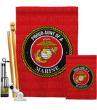 Proud Aunt Marines - Military Americana Vertical Impressions Decorative Flags HG108491 Made In USA