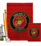 Proud Aunt Marines - Military Americana Vertical Impressions Decorative Flags HG108491 Made In USA