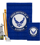 Proud Brother Airman - Military Americana Vertical Impressions Decorative Flags HG108496 Made In USA