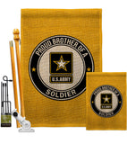 Proud Brother Soldier - Military Americana Vertical Impressions Decorative Flags HG108497 Made In USA