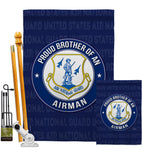 Air Force Proud Brother Airman - Military Americana Vertical Impressions Decorative Flags HG108498 Made In USA