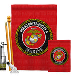 Proud Boyfriend Marines - Military Americana Vertical Impressions Decorative Flags HG108509 Made In USA