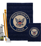 Proud Boyfriend Sailor - Military Americana Vertical Impressions Decorative Flags HG108511 Made In USA