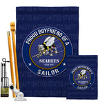 Seabees Proud Boyfriend Sailor - Military Americana Vertical Impressions Decorative Flags HG108512 Made In USA