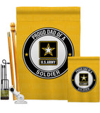 Proud Dad Soldier - Military Americana Vertical Impressions Decorative Flags HG108515 Made In USA