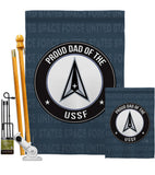 Proud Dad USSF - Military Americana Vertical Impressions Decorative Flags HG108522 Made In USA