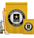Proud Daughter Soldier - Military Americana Vertical Impressions Decorative Flags HG108524 Made In USA