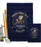 Seabees Proud Family Sailor - Military Americana Vertical Impressions Decorative Flags HG108539 Made In USA