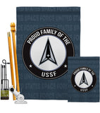Proud Family USSF - Military Americana Vertical Impressions Decorative Flags HG108540 Made In USA
