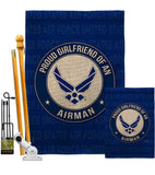 Proud Girlfriend Airman - Military Americana Vertical Impressions Decorative Flags HG108541 Made In USA