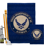 Proud Grandparent Airman - Military Americana Vertical Impressions Decorative Flags HG108550 Made In USA