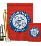 Proud Grandparent Coastie - Military Americana Vertical Impressions Decorative Flags HG108553 Made In USA