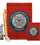 Proud Grandparent Coastie - Military Americana Vertical Impressions Decorative Flags HG108553 Made In USA