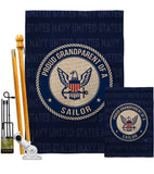 Proud Grandparent Sailor - Military Americana Vertical Impressions Decorative Flags HG108556 Made In USA