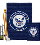 Proud Grandparent Sailor - Military Americana Vertical Impressions Decorative Flags HG108556 Made In USA