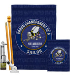 Seabees Proud Grandparent Sailor - Military Americana Vertical Impressions Decorative Flags HG108557 Made In USA