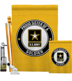 Proud Sister Soldier - Military Americana Vertical Impressions Decorative Flags HG108578 Made In USA