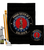 Army Proud Sister Soldier - Military Americana Vertical Impressions Decorative Flags HG108582 Made In USA