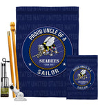 Seabees Proud Uncle Sailor - Military Americana Vertical Impressions Decorative Flags HG108602 Made In USA