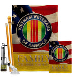 US Vietnam Veterans Family Honor - Military Americana Vertical Impressions Decorative Flags HG108614 Made In USA