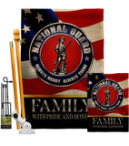 US National Guard Family Honor - Military Americana Vertical Impressions Decorative Flags HG108616 Made In USA