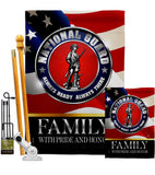 US National Guard Family Honor - Military Americana Vertical Impressions Decorative Flags HG108616 Made In USA