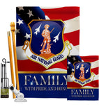 US Air National Guard Family Honor - Military Americana Vertical Impressions Decorative Flags HG108618 Made In USA