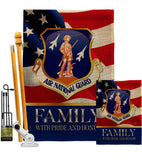 US Air National Guard Family Honor - Military Americana Vertical Impressions Decorative Flags HG108618 Made In USA