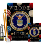 Welcome Home Air Force - Military Americana Vertical Impressions Decorative Flags HG108625 Made In USA