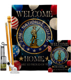 Welcome Home Army National Guard - Military Americana Vertical Impressions Decorative Flags HG108631 Made In USA