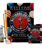 Welcome Home National Guard - Military Americana Vertical Impressions Decorative Flags HG108633 Made In USA