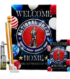 Welcome Home National Guard - Military Americana Vertical Impressions Decorative Flags HG108633 Made In USA