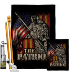 The Patriot - Military Americana Vertical Impressions Decorative Flags HG108639 Made In USA