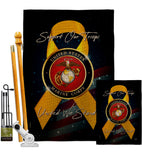 Support Marine Corps - Military Americana Vertical Impressions Decorative Flags HG108645 Made In USA