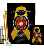 Support Marine Corps - Military Americana Vertical Impressions Decorative Flags HG108645 Made In USA